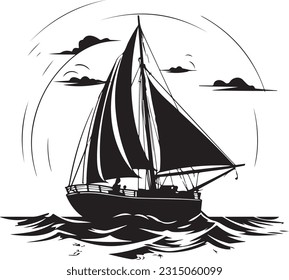 Sailing Boat Silhouette - Sailing Ship