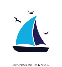 Sailing Boat Silhouette Transparent Vector