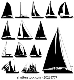 sailing boat vector