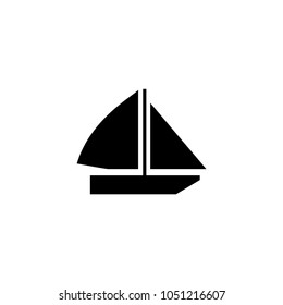 Sailing boat vector icon