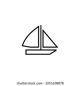 Sailing boat vector icon
