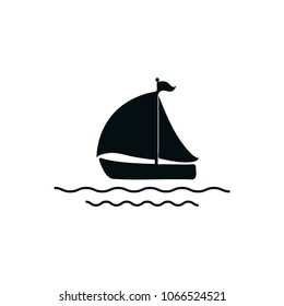 Sailing boat vector icon