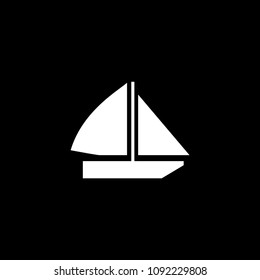 Sailing boat vector icon