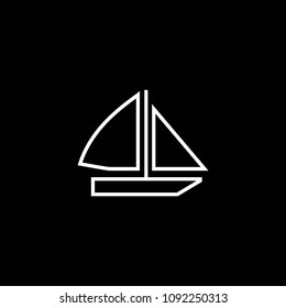 Sailing boat vector icon