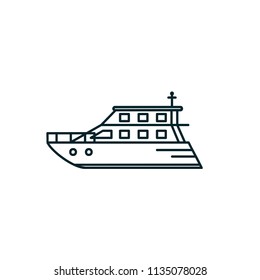 Sailing Boat Vector Icon
