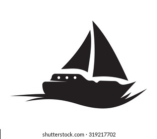 Sailing Boat vector icon