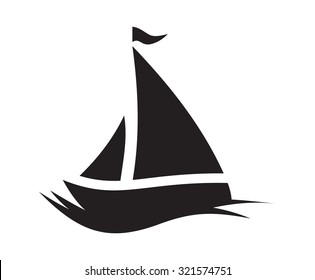 Sailing Boat vector icon