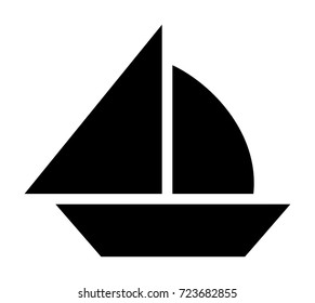 Sailing Boat vector icon