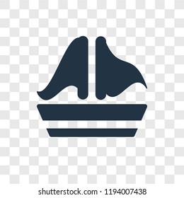 Sailing Boat vector icon isolated on transparent background, Sailing Boat transparency logo concept