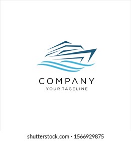 sailing boat vector illustration design, Ship logo vector illustration design. icon, logo design inspiration