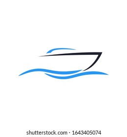 sailing boat vector illustration design, Ship logo vector illustration design. icon, logo design inspiration