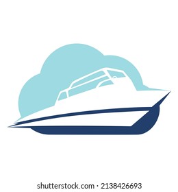 Sailing boat vector logo design. Sailing boat icon symbol.