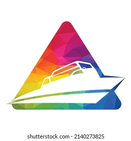 Sailing boat vector logo design. Sailing boat icon symbol.