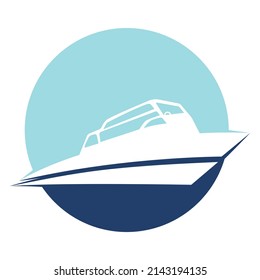 Sailing boat vector logo design. Sailing boat icon symbol.	