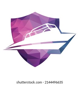 Sailing boat vector logo design. Sailing boat icon symbol.