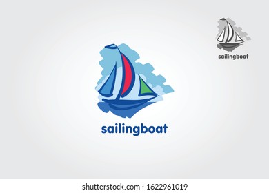 Sailing Boat Vector Logo Template. This is an logo template suitable for your company in order to improve its communication process, and establishing the goals your business.