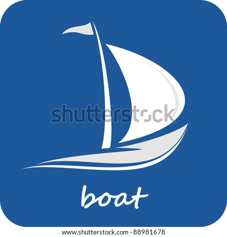 Similar – Image, Stock Photo stylized sailboat with white sails on blue background / handicraft work