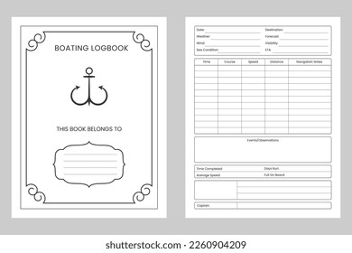 Sailing, boating, and ships log book | Track trips, weather and Maintenance of your boats and yachts