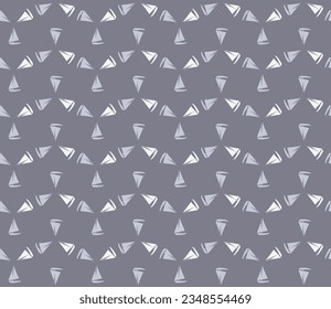 Sailing boats seamless vector pattern. Nautical surface print design. Great for travel, vacation, textile and wallpaper. 