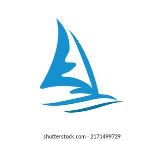 Sailing Catamaran or Sailboat on the Ocean visualized with Simple Touch