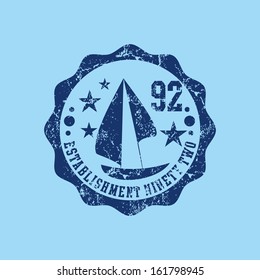 sailing club ocean spirit vector art