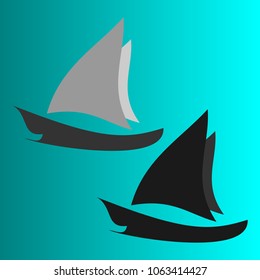 Sailing colorful icons. New style design Used to make company logos. Work or website
