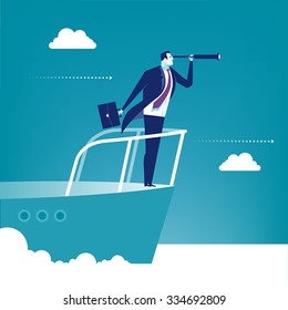 Sailing. Concept business illustration
