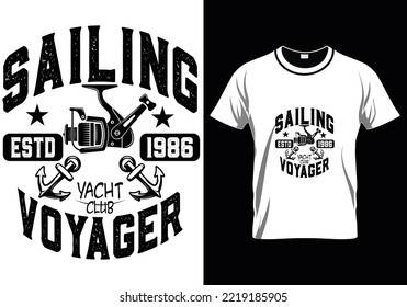 
Sailing ESTD 1986 Fishing T-Shirt Design