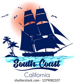 Sailing graphics for marine group t shirts prints