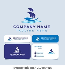 Sailing Hand Logo, suitable for any business related to sailing.