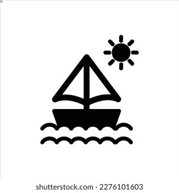 sailing icon with isolated vektor and transparent background.
