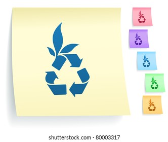 Icono de navegación en la colección de notas de papel Ilustración original
