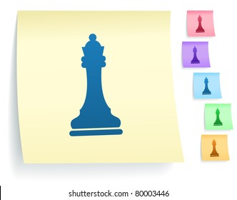 Icono de navegación en la colección de notas de papel Ilustración original