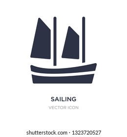 sailing icon on white background. Simple element illustration from Transport concept. sailing sign icon symbol design.