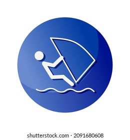 Sailing icon. A symbol dedicated to sports and games. Vector illustrations.