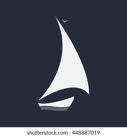 Sailing Icon/ Vector Boat