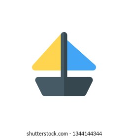 Sailing Icon Vector Illustration in Flat Style for Any Purpose