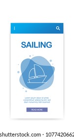SAILING INFOGRAPHIC ICON