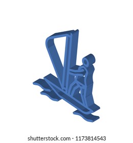 Sailing isometric left top view 3D icon