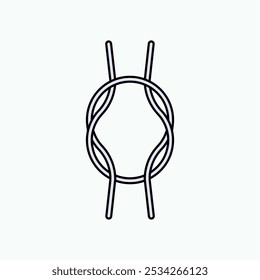 Sailing Knots Icon. Rope, Ropped Symbol. 