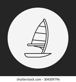 sailing line icon