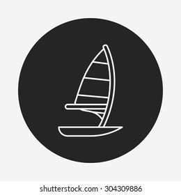 sailing line icon