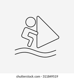 sailing line icon