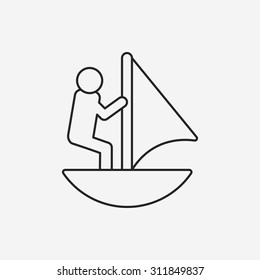 sailing line icon