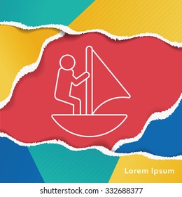sailing line icon