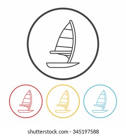 sailing line icon