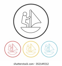 sailing line icon