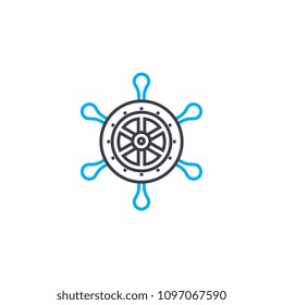 Sailing linear icon concept. Sailing line vector sign, symbol, illustration.