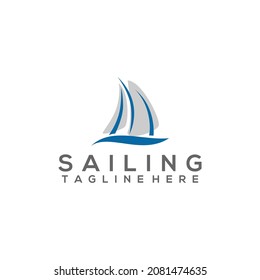 Sailing Logo Concept Vector Isolated in White Background