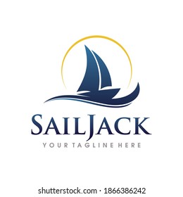 Sailing Logo Design. Sailing Boat Logo Vector Template